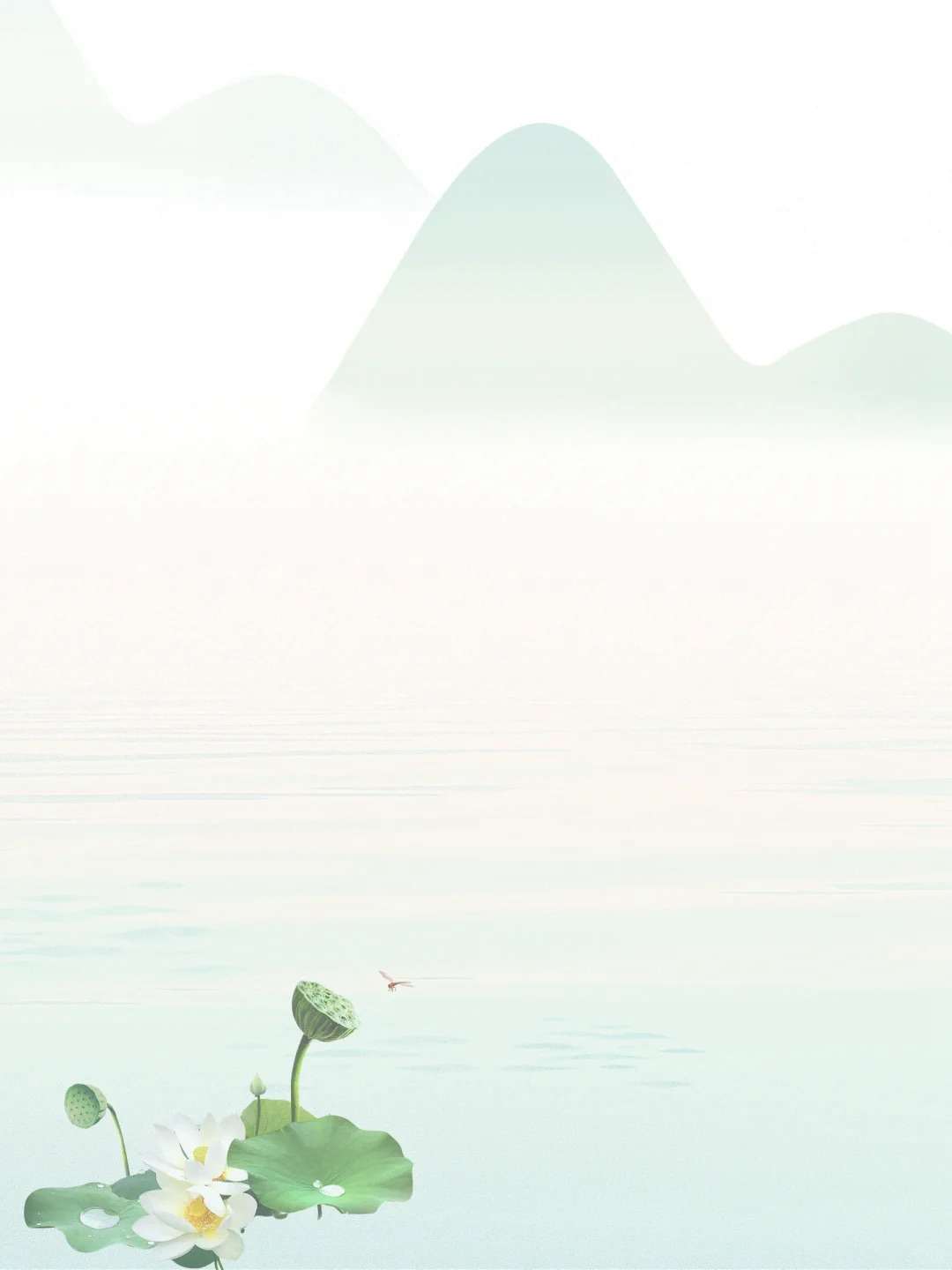 夏日水彩｜荷花荷叶｜朋友圈高级简单背景图_2_大手拉小手_来自小红书网页版.jpg
